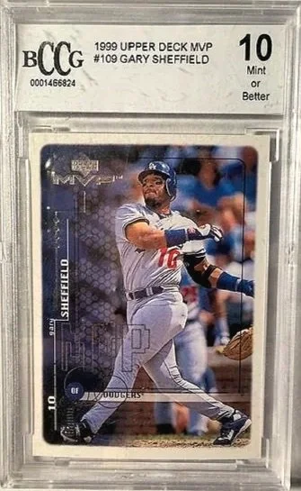Gary Sheffield 1999 UD MVP Graded Mint 10 Card #109
