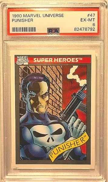 1990 Marvel Universe Punisher Card #47 - PSA 6