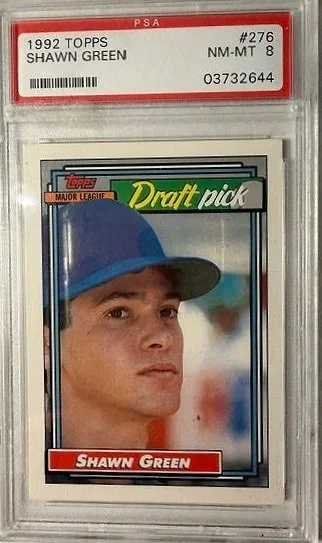 Shawn Green 1992 Topps Rookie Card PSA 8