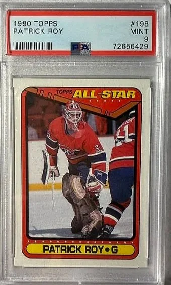 1990 Topps Patrick Roy All-Star Card - PSA 9