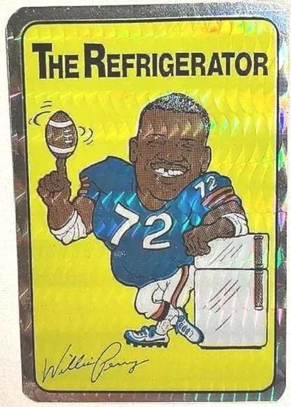 1985 William Perry Bears Prism Jewel Sticker Card