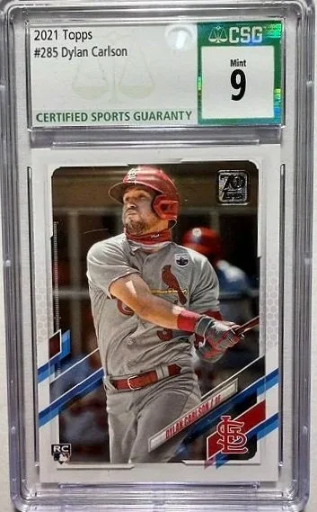 Dylan Carlson 2021 Topps Rookie Card - CSG 9 Mint