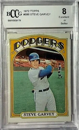 Steve Garvey 1972 Topps #686 BCCG 8 Card
