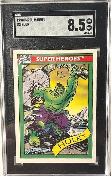 1990 Marvel Impel Hulk #3 SGC 8.5 Graded Card