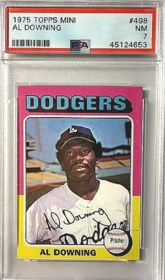 Al Downing 1975 Topps PSA 7 Mini Card