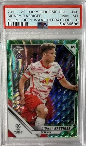 Sidney Raebiger 2021-22 Topps Chrome Neon Green Refractor PSA 8