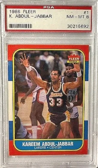 1986 Fleer Kareem Abdul-Jabbar PSA 8 Card
