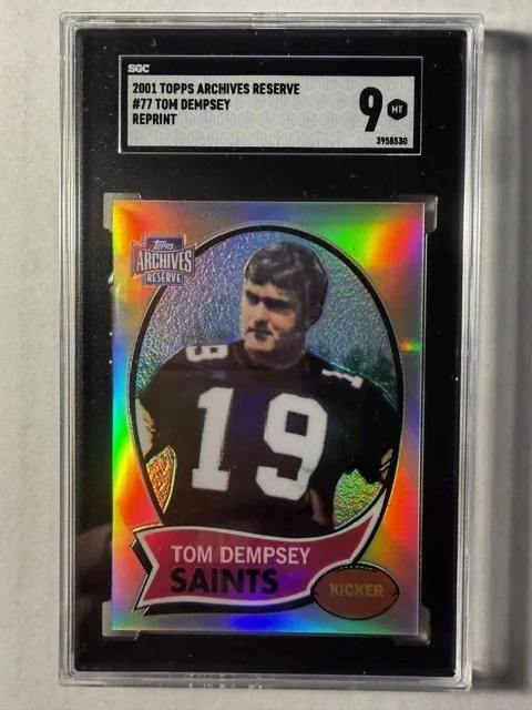 Tom Dempsey 2001 Topps Archives Reserve Card - SGC 9