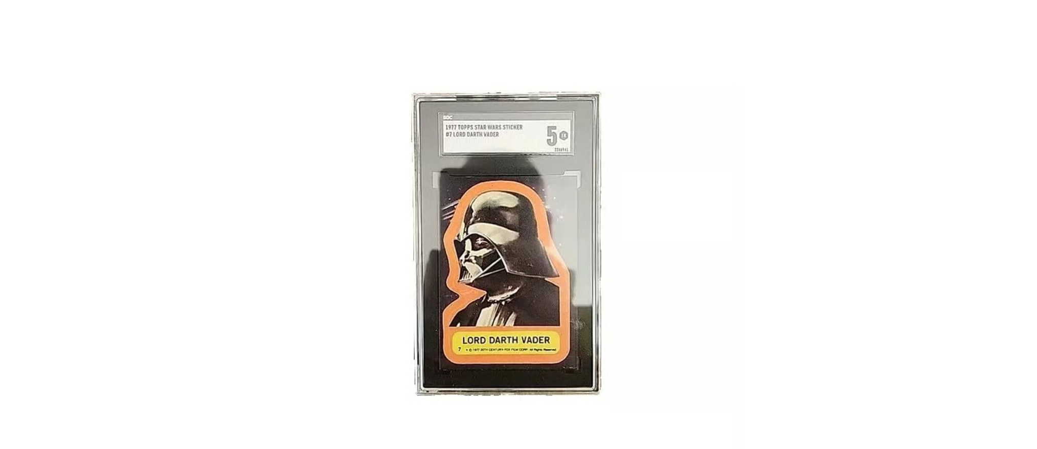 1977 Topps Darth Vader #7 Sticker - SGC Graded