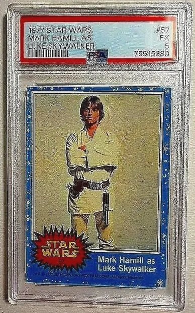 1977 Star Wars Topps Mark Hamill Luke Skywalker PSA Card #57