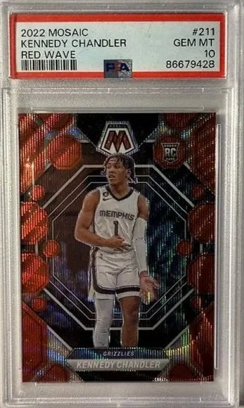 Kennedy Chandler 2022 Panini Mosaic Red Wave PSA 10 Card