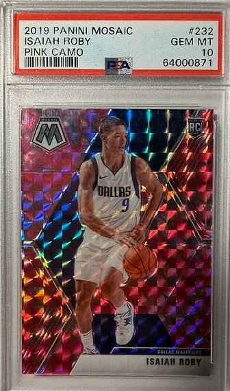 Isaiah Roby 2019 Panini Mosaic Pink Camo Rookie Card - GEM MT 10