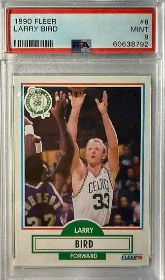 Larry Bird 1990 Fleer PSA 9 Card #8