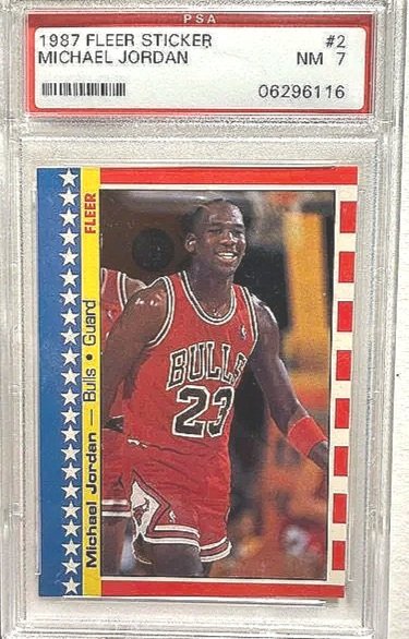 Michael Jordan 1987 Fleer PSA 7 #2 Sticker