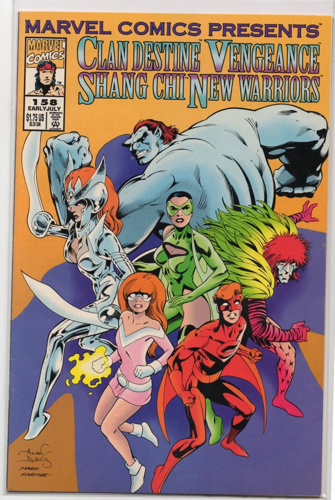 Clan Destine Vengeance Shang Chi New Warriors #158 Comic Newsstand Edition