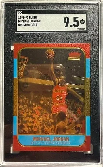 1996 Michael Jordan SGC 9.5 MINT+ Brushed Gold Rookie Card