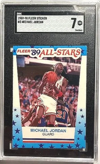 Michael Jordan 1989 Fleer SGC Sticker Card