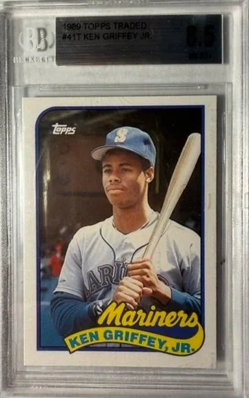 1989 Ken Griffey Jr. Rookie Topps Traded Card - Beckett 8.5