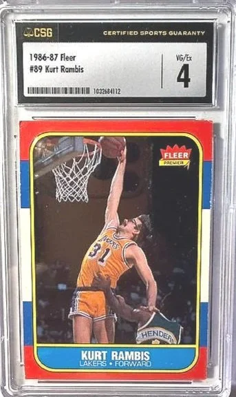 Kurt Rambis 1986 Fleer CSG Graded Basketball Card
