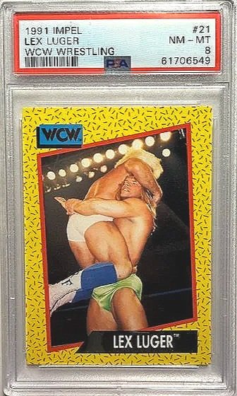 1991 Lex Luger PSA 8 Impel Wrestling Card