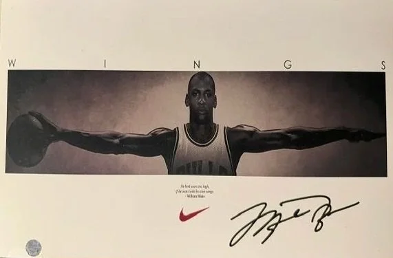 Michael Jordan Autographed Nike Wings Photo