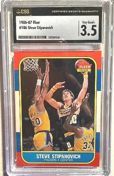 Steve Stipanovich 1986 Fleer #106 CSG Graded Basketball Card