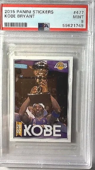 Kobe Bryant 2015 Panini #477 Sticker PSA 9