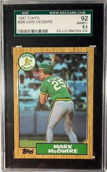 1987 Topps Mark McGwire SGC 8.5 Baseball Card