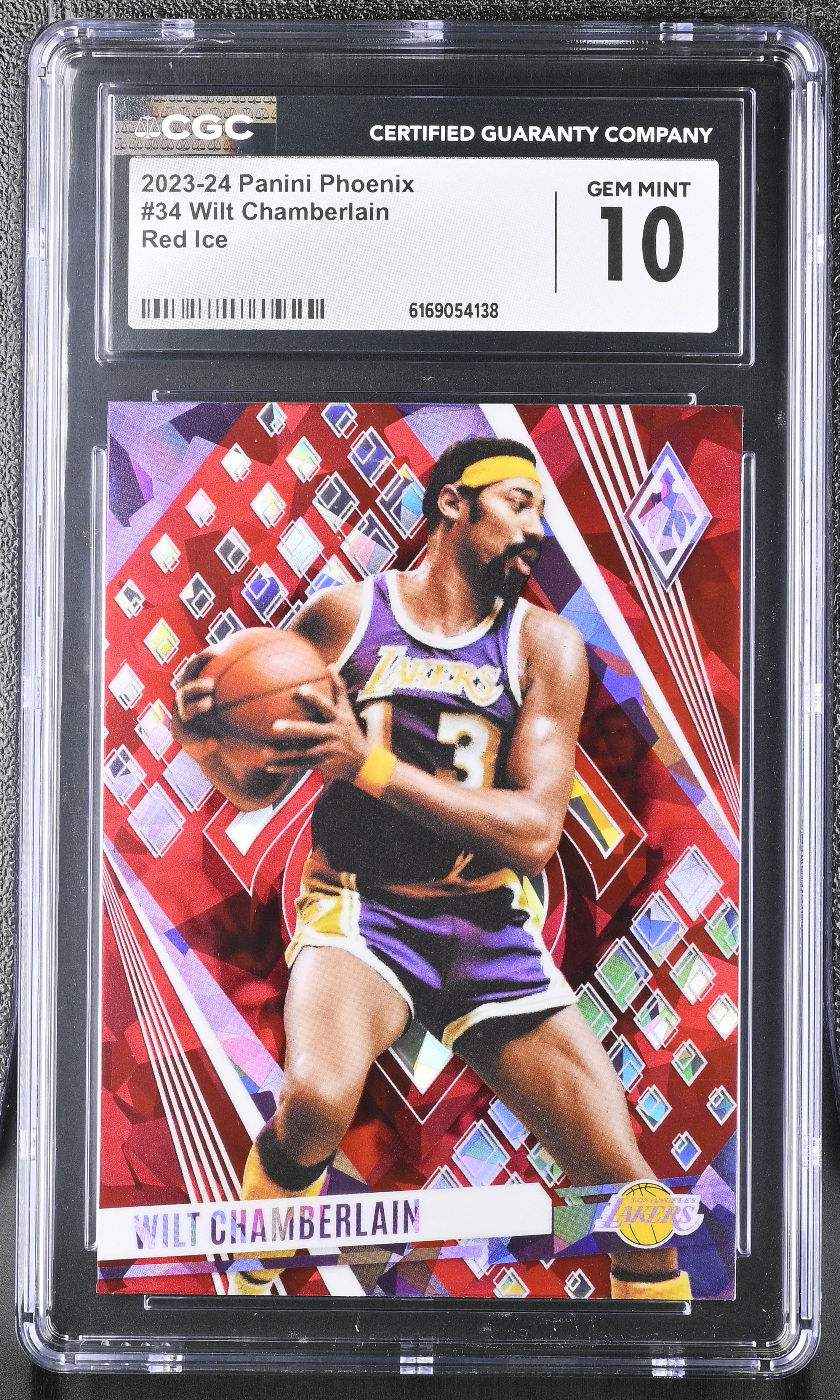Wilt Chamberlain 2023-24 Panini Phoenix Red Ice #34 (CGC 10)
