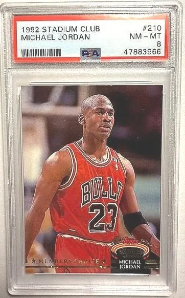1992 Stadium Club Michael Jordan Card PSA 8