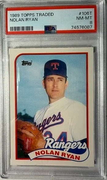 Nolan Ryan 1989 Topps Traded PSA 8 Card