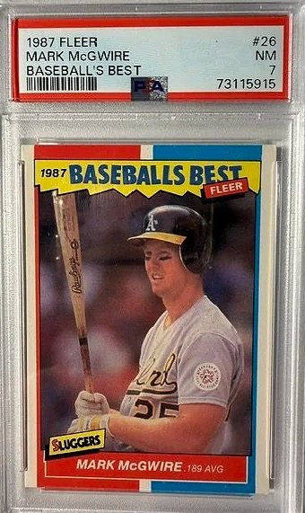 Mark McGwire 1987 Fleer Baseball's Best PSA 7