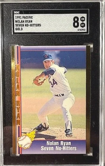 Nolan Ryan 1991 Pacific SGC 8 Gold Seven No-Hitters Card