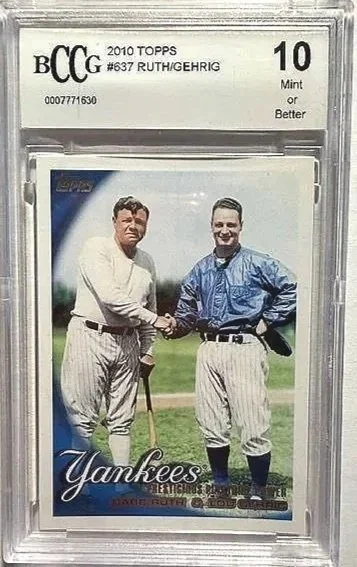 Ruth/Gehrig 2010 Topps Beckett 10 Baseball Card #637