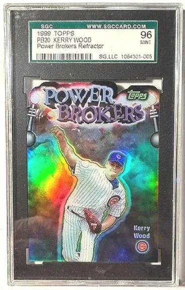 Kerry Wood 1999 Topps Power Brokers Refractor - SGC 96 Mint