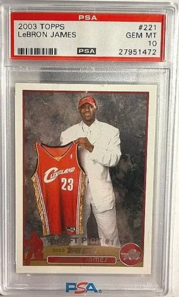2003 Topps #221 LeBron James Rookie Card - PSA 10