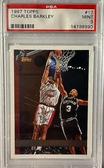 Charles Barkley 1997 Topps PSA 9 Card #17