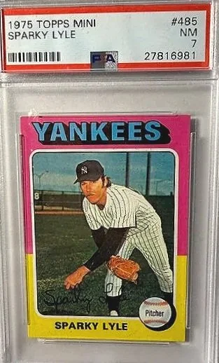 Sparky Lyle 1975 Topps PSA 7 Mini Card