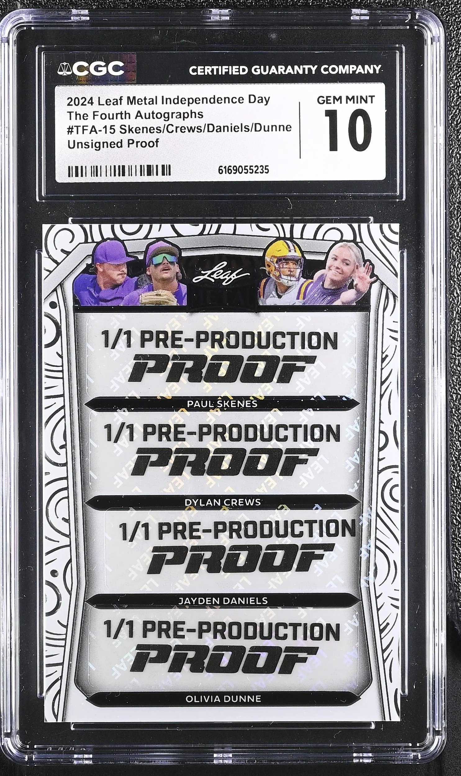 2024 Leaf Metal Independence Day The Fourth Autographs Unsigned Proof Card #1/1