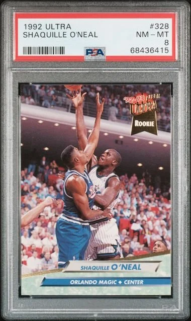 1992 PSA 8 Fleer Shaquille O'Neal #328 Rookie Card
