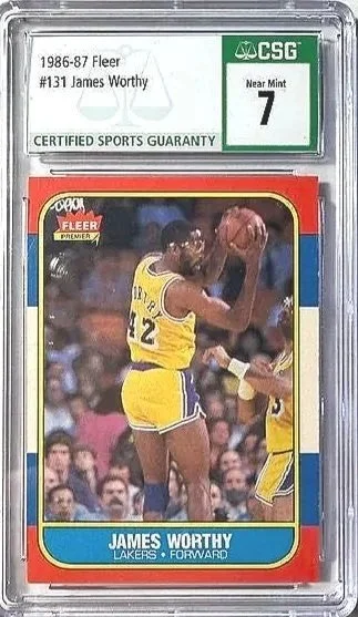 James Worthy 1986 RC CSG 7 Fleer Basketball Card
