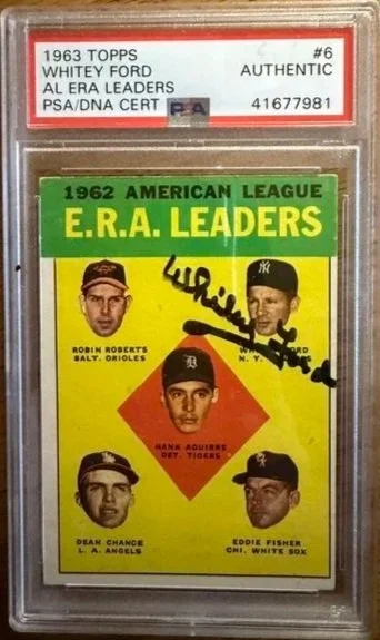 1963 Topps Whitey Ford Signed PSA/DNA AUTOGRAPH