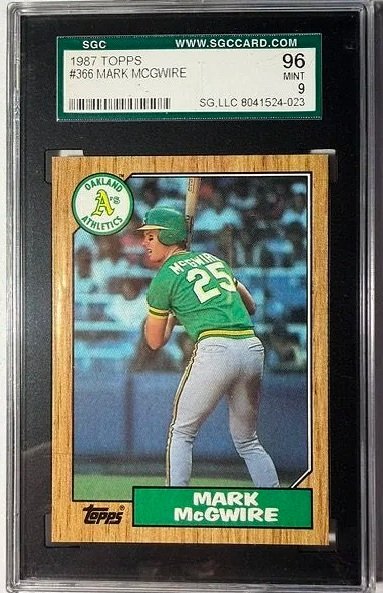1987 Topps Mark McGwire Card - SGC NM-Mint 8.5