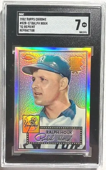 Ralph Houk 2002 Topps Chrome Refractor Card - SGC 7