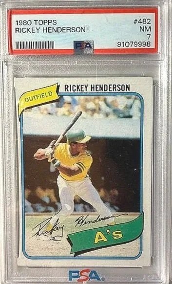 Rickey Henderson 1980 Topps PSA 7 Rookie Card