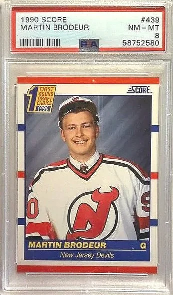 Martin Brodeur 1990 Score PSA 8 Rookie Card