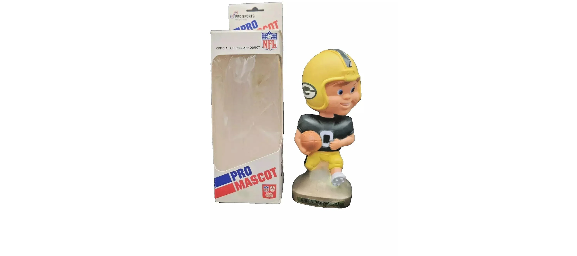 Vintage Green Bay Packers 1970's Mascot Bobblehead