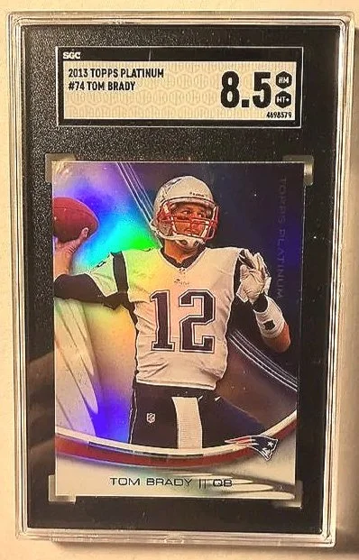 Tom Brady 2013 Topps Platinum SGC 8.5 Card