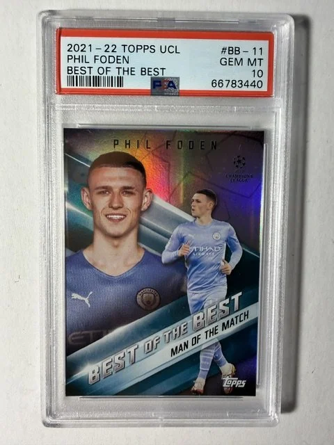 2021 Phil Foden PSA 10 Topps Soccer Card - Ultra Rare