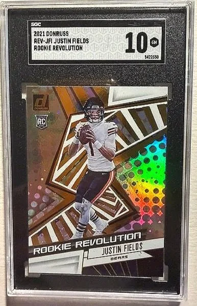 Justin Fields 2021 Donruss Rookie Card #REV-JFI - SGC 10